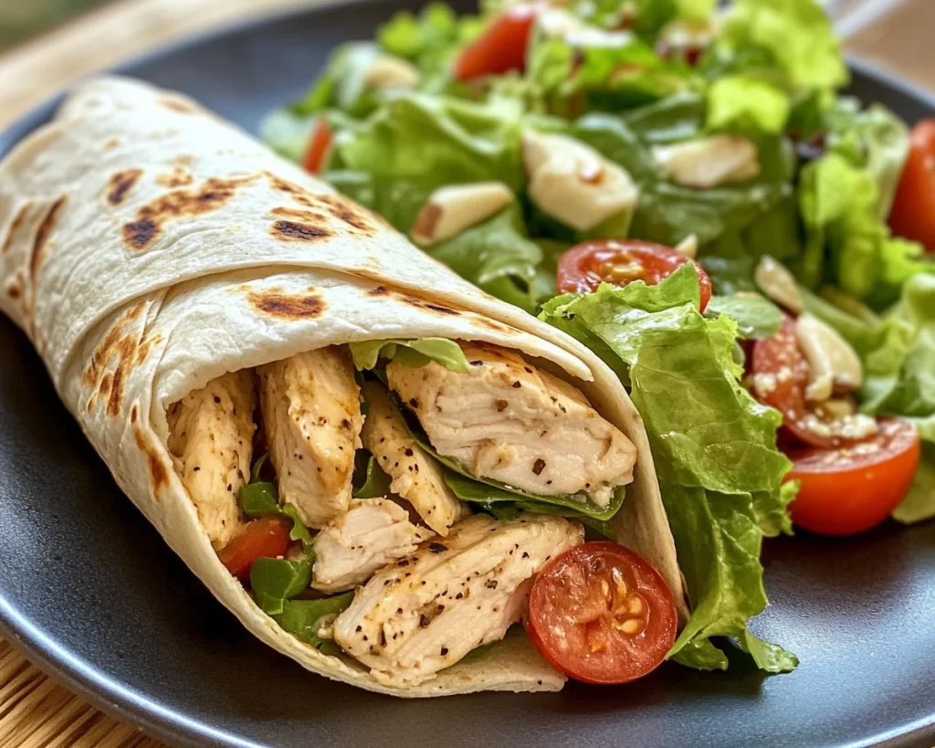 Summer Dinners: Quick Chicken Wraps + Salad