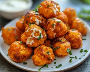 Healthy Munchies: Buffalo Cauliflower Bites With Ranch in 25 Minutes