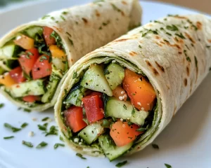 Summer Dinner Ideas: Grilled Veggie & Hummus Wraps in 10 Minutes