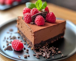 Dark Chocolate Raspberry Cheesecake: An Elegant Chocolate Dessert Ideas For Party