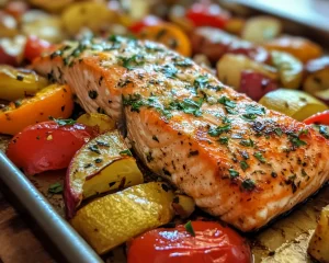 Spring Dinner Ideas: Sheet Pan Salmon + Veggies