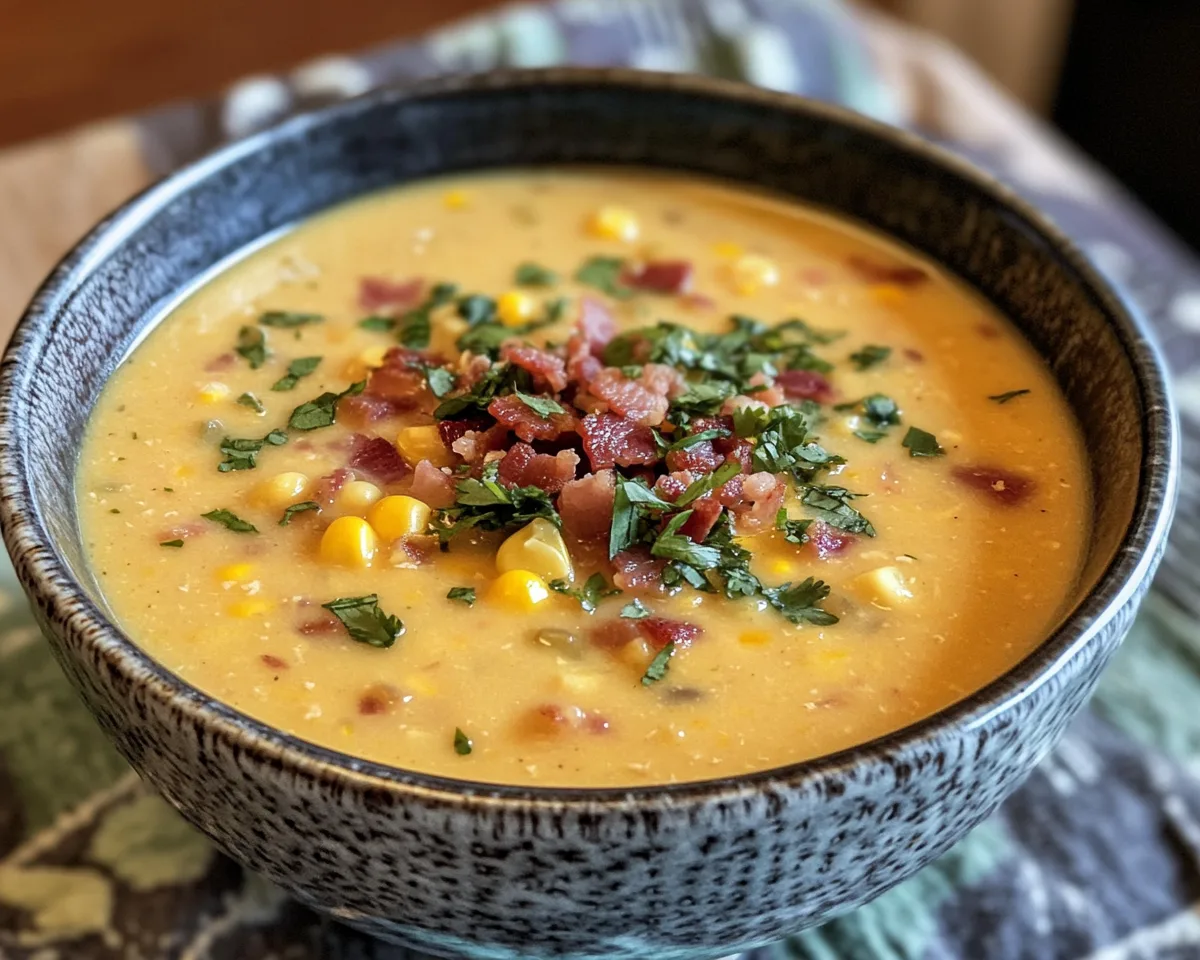 Spring Soup: Creamy Corn & Bacon Soup in 25 Minutes