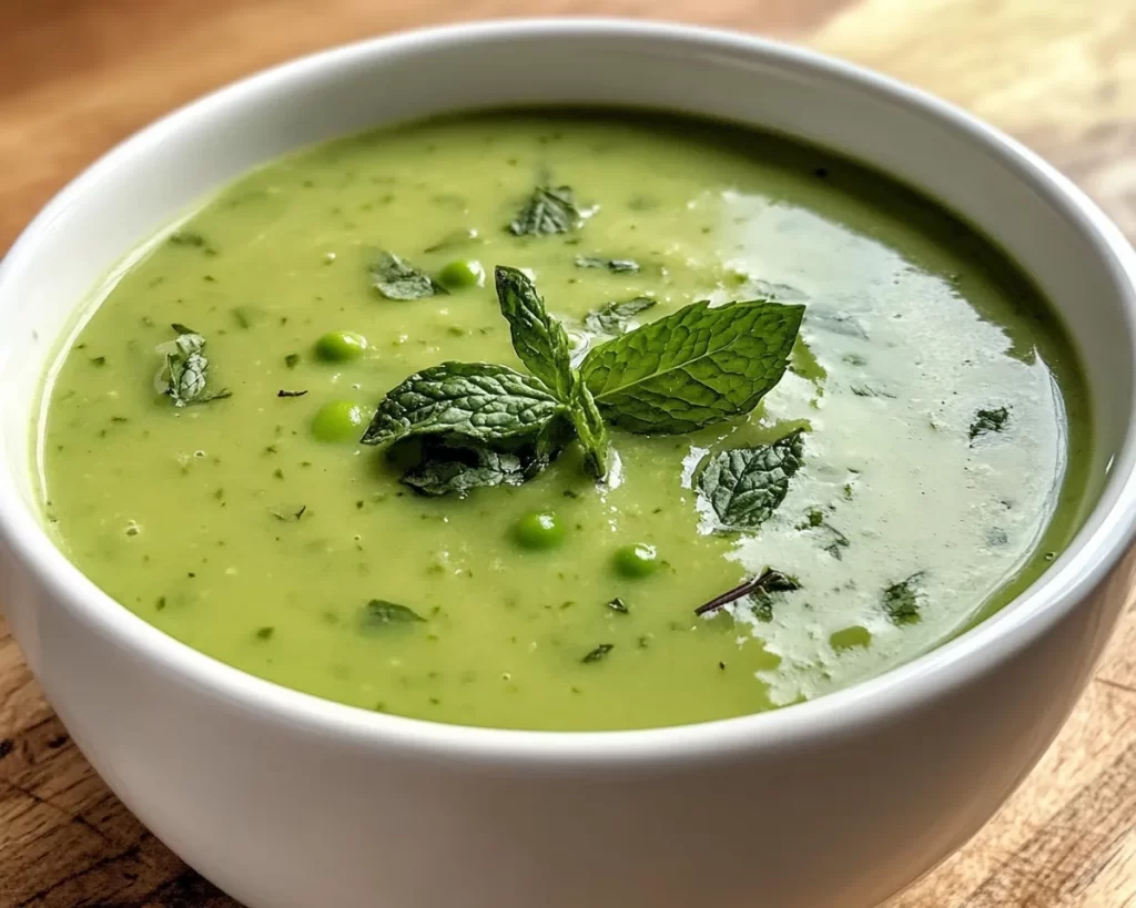 Spring Soup: Fresh Pea & Mint Soup in 15 Minutes