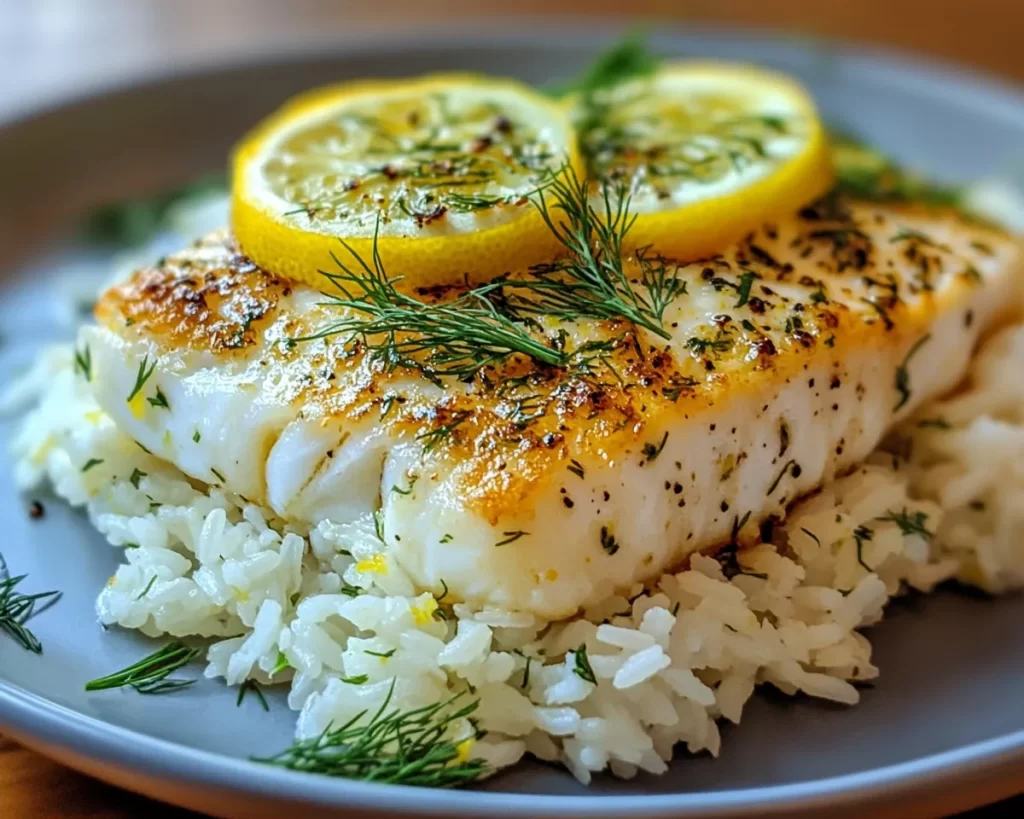 Spring Dinner: Lemon Dill Cod with Rice in 20 Minutes