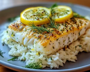 Spring Dinner: Lemon Dill Cod with Rice in 20 Minutes