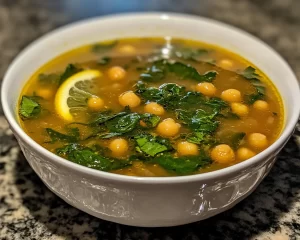 Spring Soup: Lemon Chickpea Spinach Soup in 25 Minutes