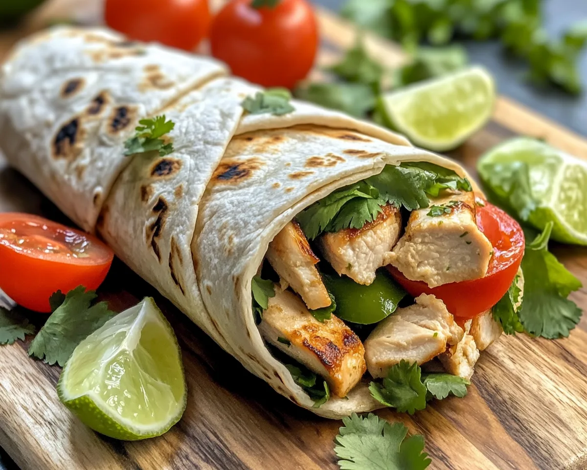 Summer Dinner Ideas: Cilantro Lime Chicken Wraps in 15 Minutes