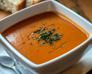 Spring Soup: Roasted Red Pepper and Tomato Bisque in 25 Minutes