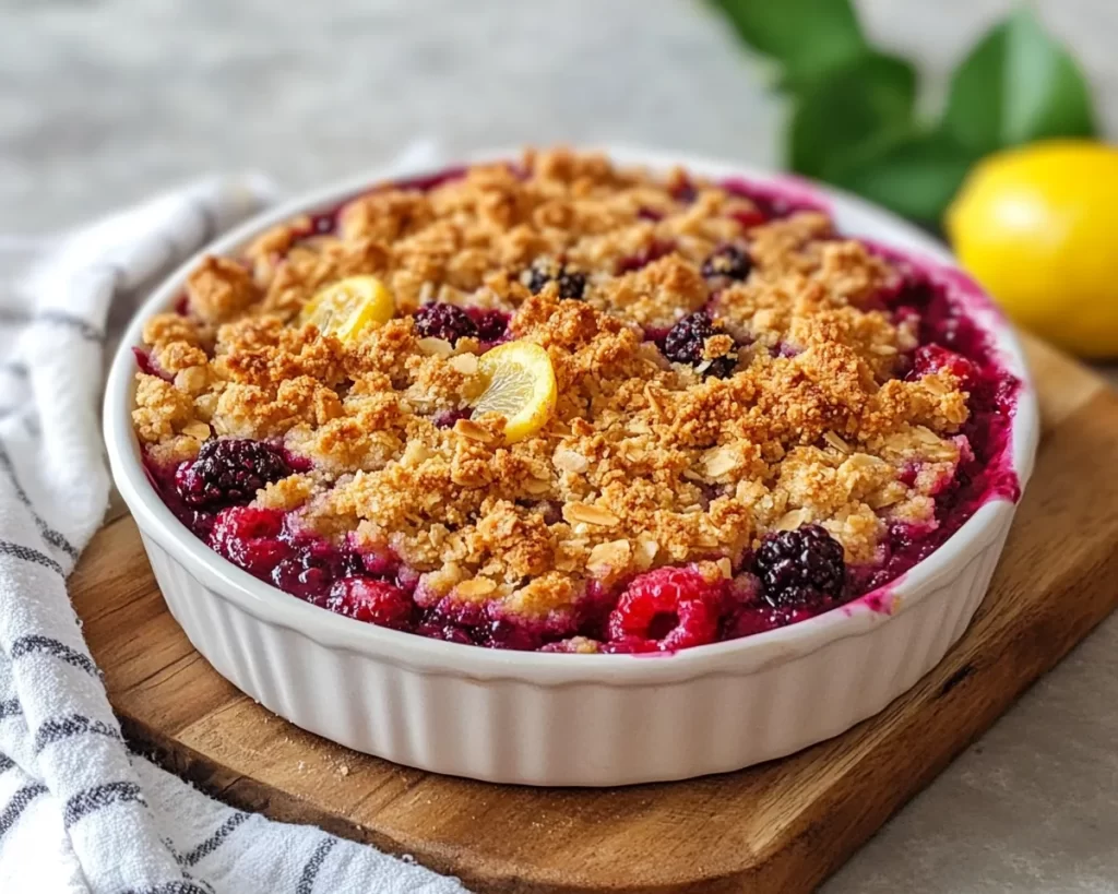 Spring Desserts: Lemon Berry Crumble in 5 Steps