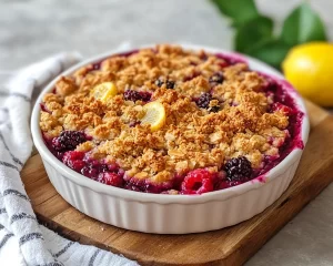 Spring Desserts: Lemon Berry Crumble in 5 Steps