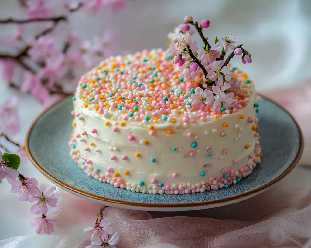 Spring Birthday Cake: Pastel Spring Birthday Cake