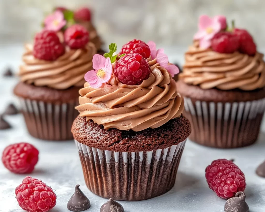 Spring Cupcakes: Raspberry Chocolate Cupcakes in 7 Steps