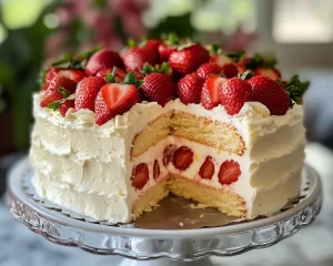 Spring Cake: Strawberry Lemon Cake (Springtime Favorite)