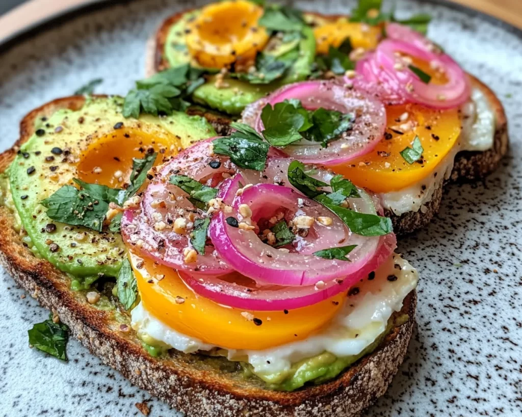 Spring Brunch: Avocado Toast With Pickled Onions in 15 Minutes