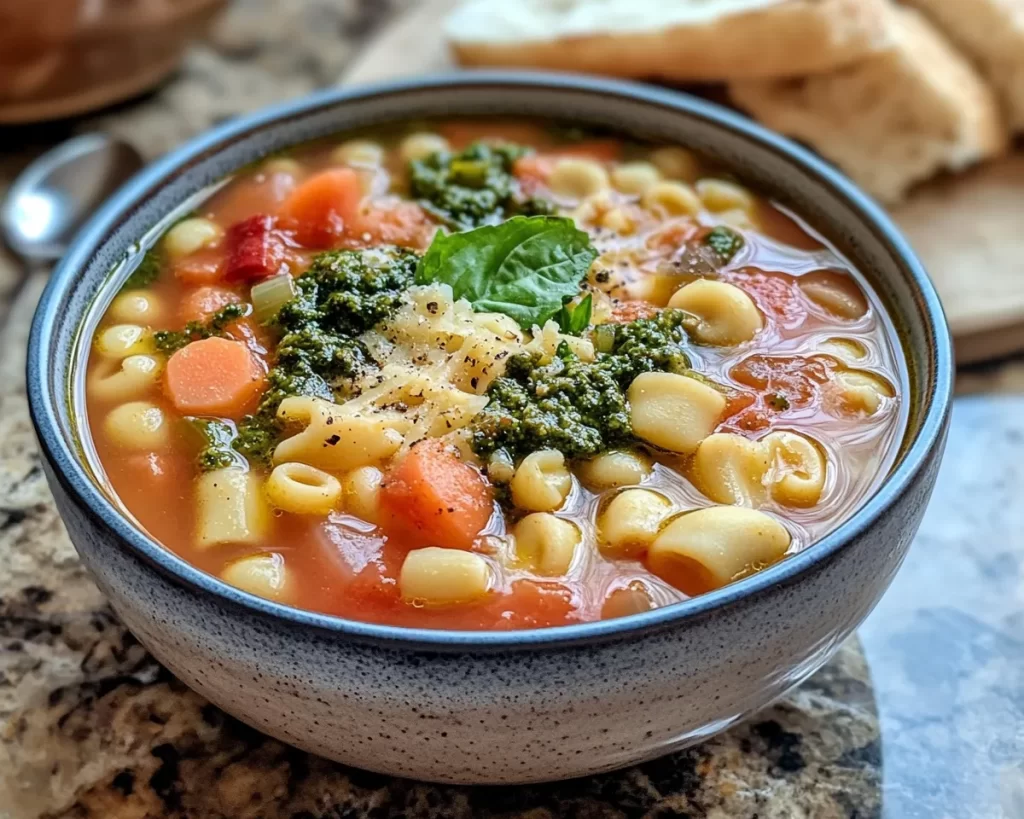 Spring Soup: Spring Minestrone With Pesto in 25 Minutes