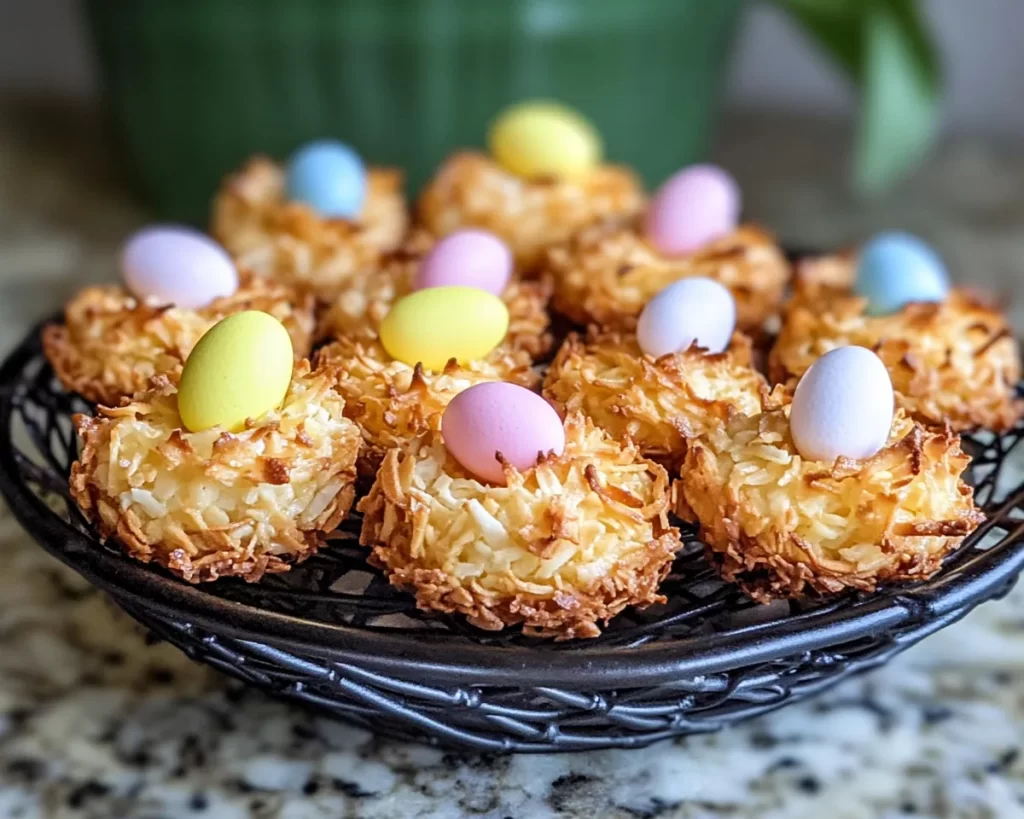 Easter Foods: Coconut Macaroon Nests With Mini Eggs in 25 Minutes