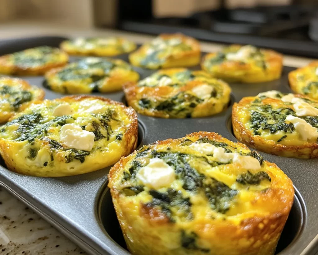 Healthy Easy Recipes: Spinach Feta Egg Muffins in 20 Minutes