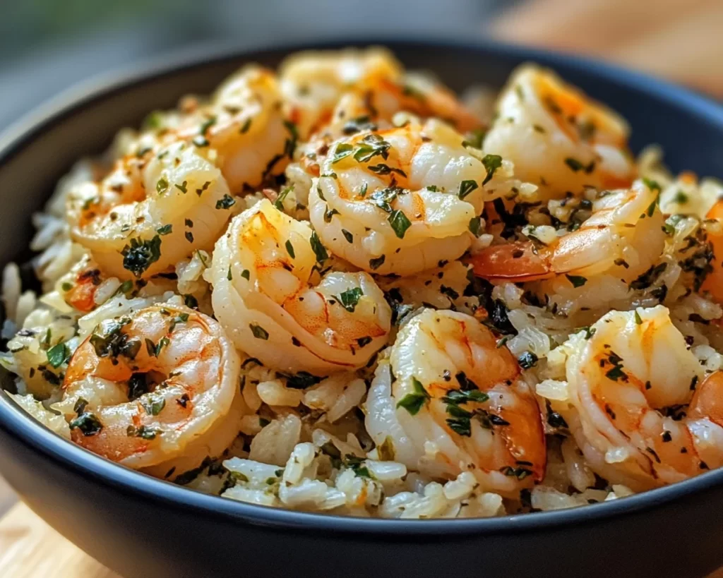 Spring Dinner Ideas: Garlic Herb Shrimp & Rice in 20 Minutes