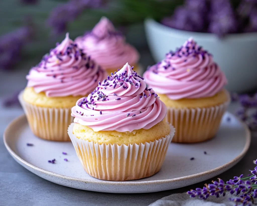 Spring Cupcakes: Lemon Lavender Buttercream Cupcakes in 30 Minutes