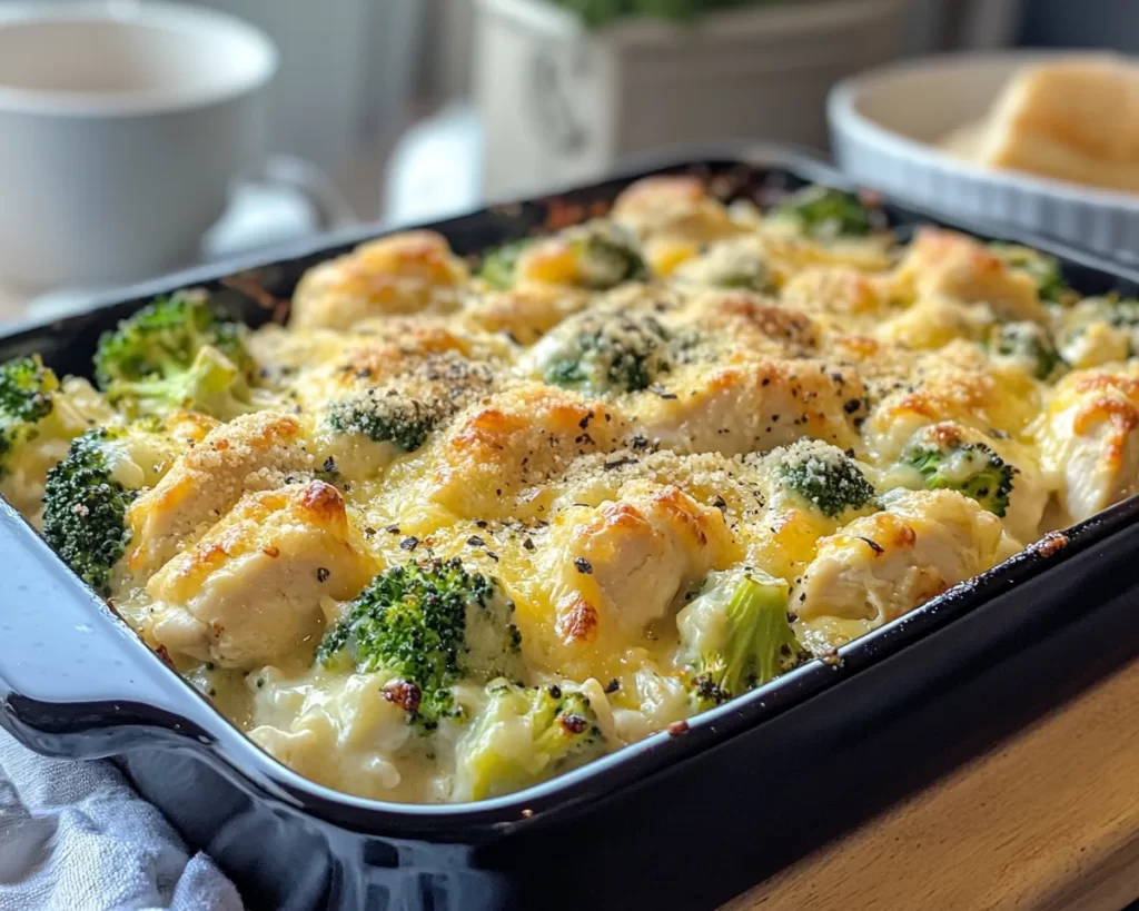 Easy Dinner Recipes for Family: Cheesy Chicken Broccoli Bake in 30 Minutes