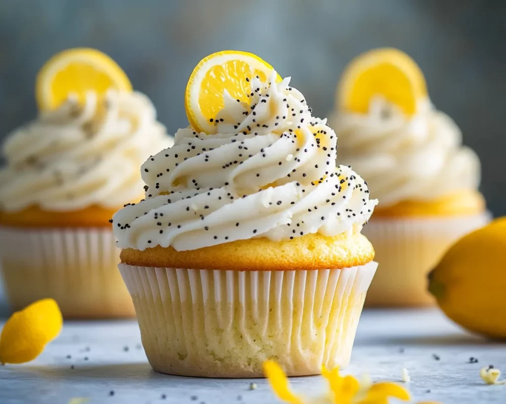 Spring Cupcakes: Lemon Poppy Seed Cupcakes in 7 Steps