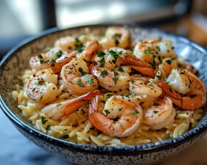 Spring Dinner Ideas: Creamy Garlic Shrimp Orzo in 20 Minutes