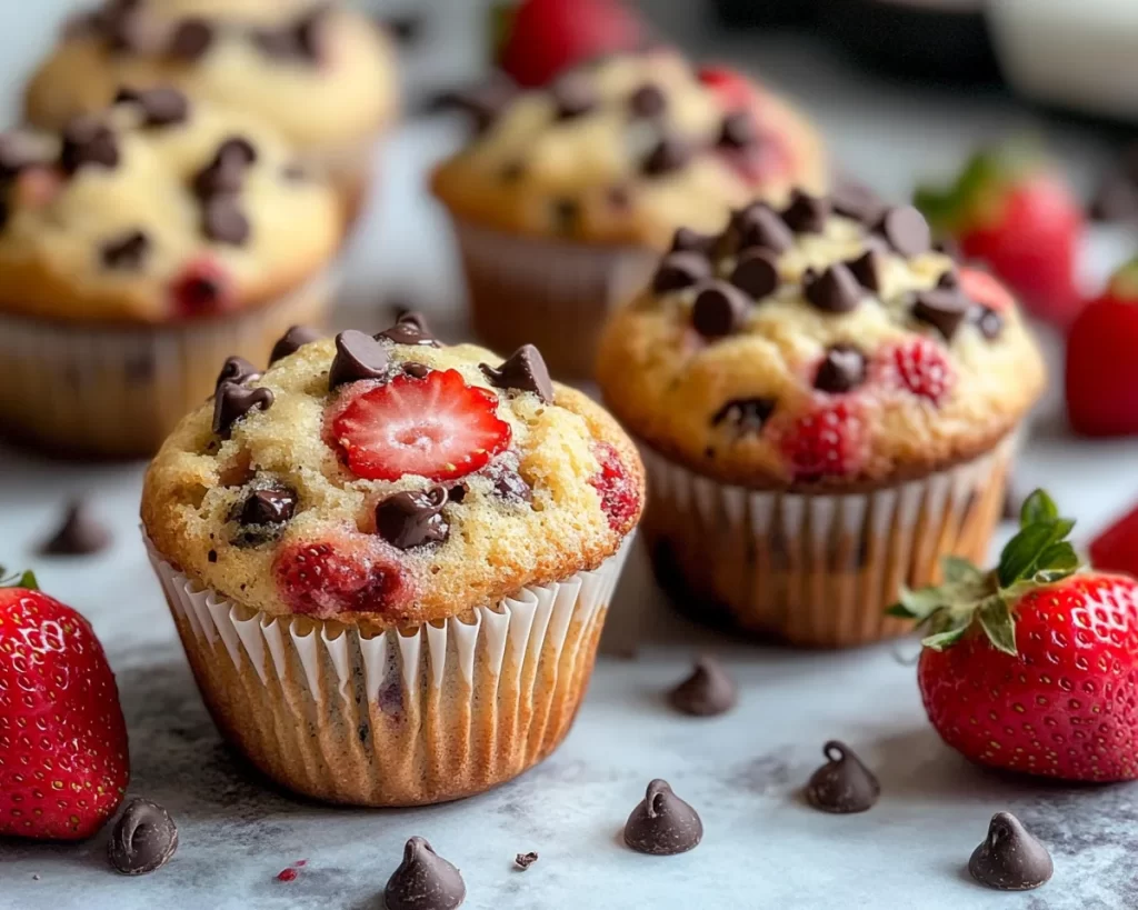 Spring Baking: Strawberry Chocolate Chip Muffins in 5 Steps