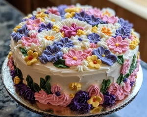 Spring Cake Designs: Floral Sheet Cake Design (Easy)