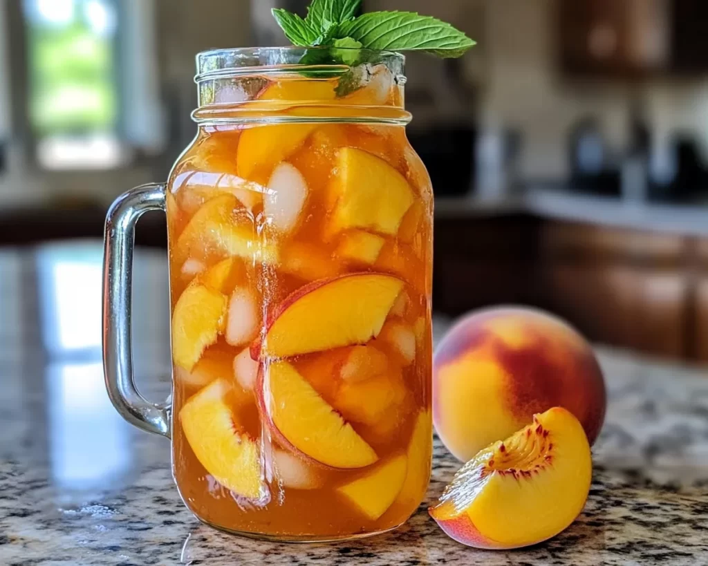 Spring Drinks: Honey Ginger Peach Iced Tea in 10 Minutes