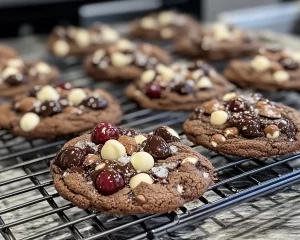 Black Forest Cookie: Chocolate Covered Sour Cherry Cookies in 25 Minutes