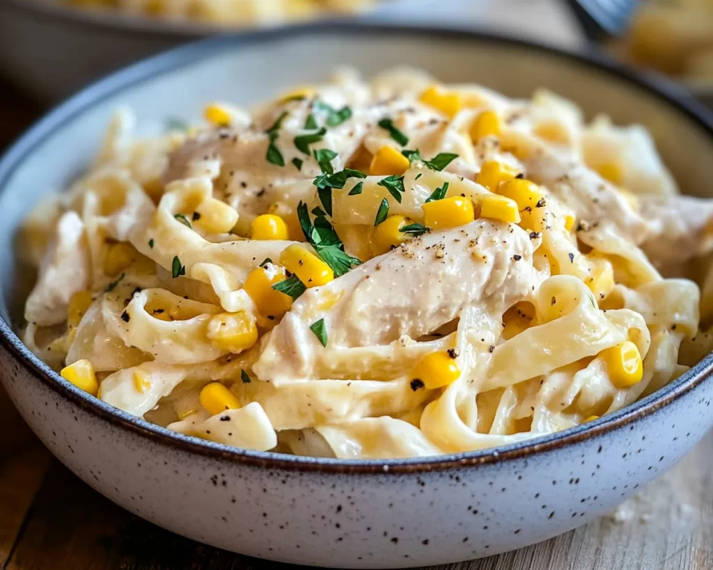 Easy Dinner Recipes for Family: Creamy Chicken & Corn Pasta in 20 Minutes