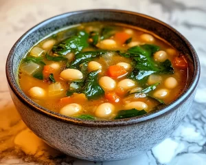 Spring Soup: Spinach & White Bean Soup in 25 Minutes