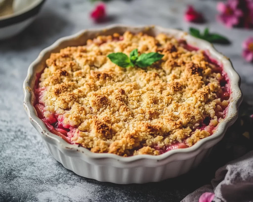 Spring Desserts: Rhubarb Crumble with 5 Ingredients