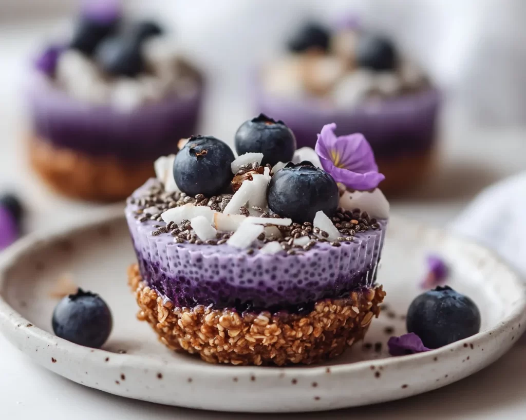 Spring Desserts: Blueberry Coconut Chia Cups in 5 Ingredients