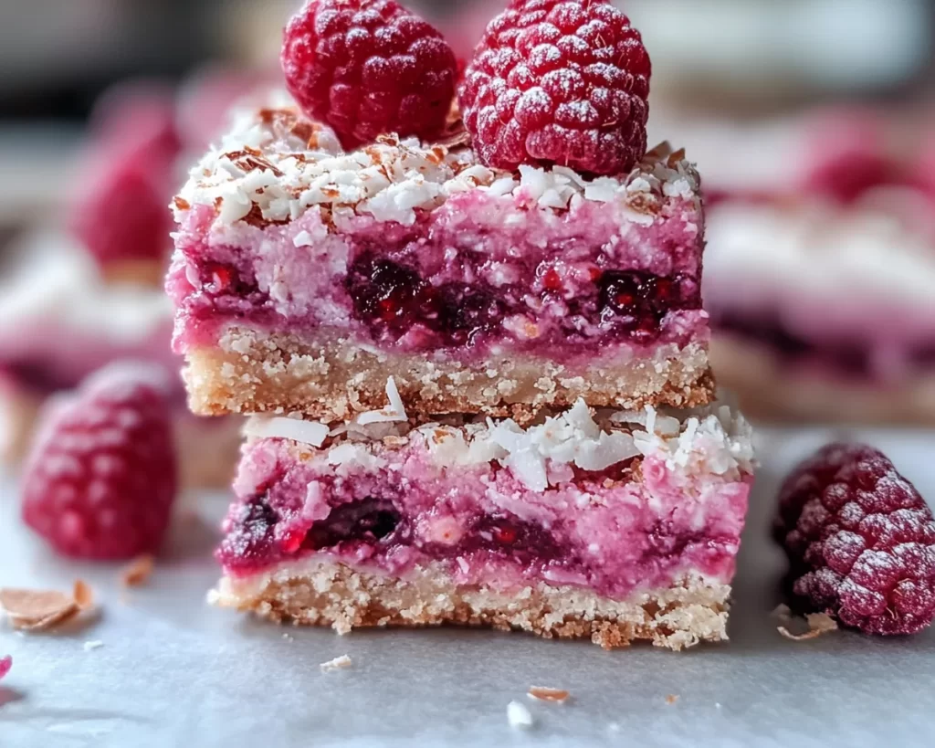 Spring Desserts: Raspberry Coconut Bars in 5 Steps