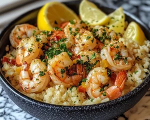 Summer Recipes Dinner: Lemon Garlic Shrimp Bowl