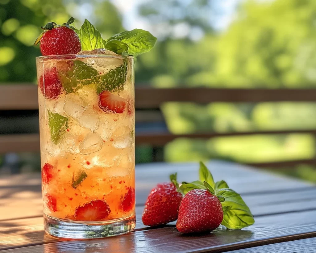 Summer Drinks Nonalcoholic: Strawberry Basil Lemonade in 10 Minutes