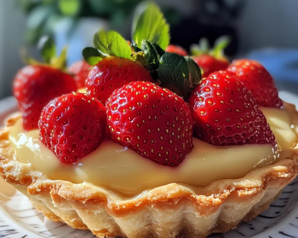 Delicious Strawberry Honey Custard Tarts Light Creamy and Ideal for Spring Desserts