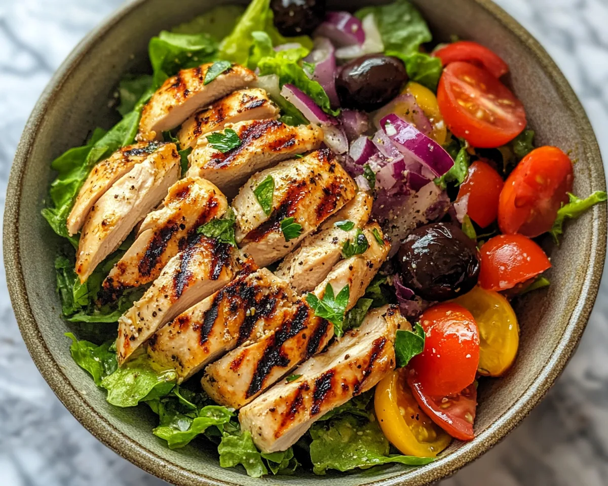 Summer Dinner Ideas: Greek Salad with Grilled Chicken in 15 Minutes