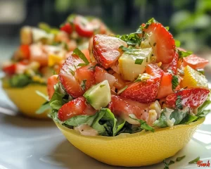 Spring Salad: Strawberry Lemon Salad Cups