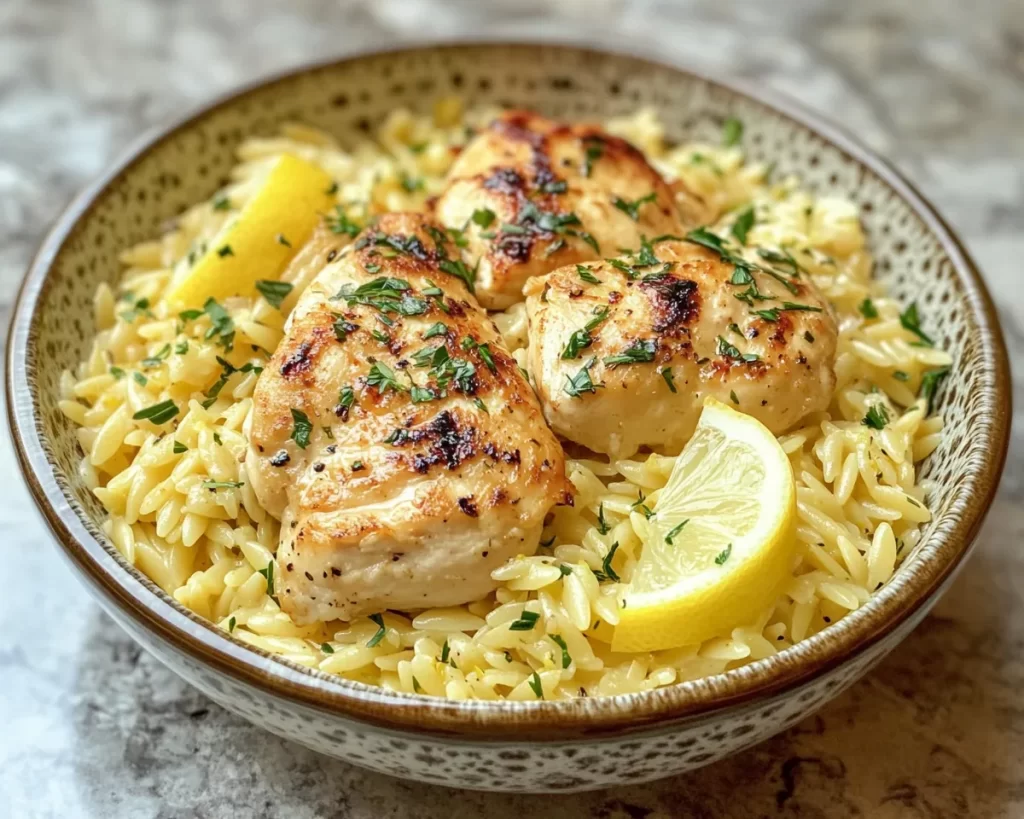 Spring Dinner Ideas: Lemon Orzo with Chicken in 20 Minutes