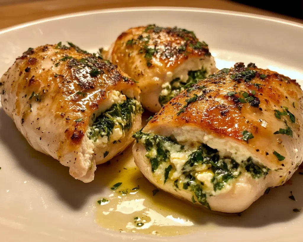 Spring Recipes Dinner: Spinach Ricotta Stuffed Chicken in 25 Minutes