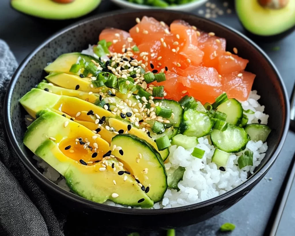 Summer Meals: Cucumber Avocado Sushi Bowl in 15 Minutes