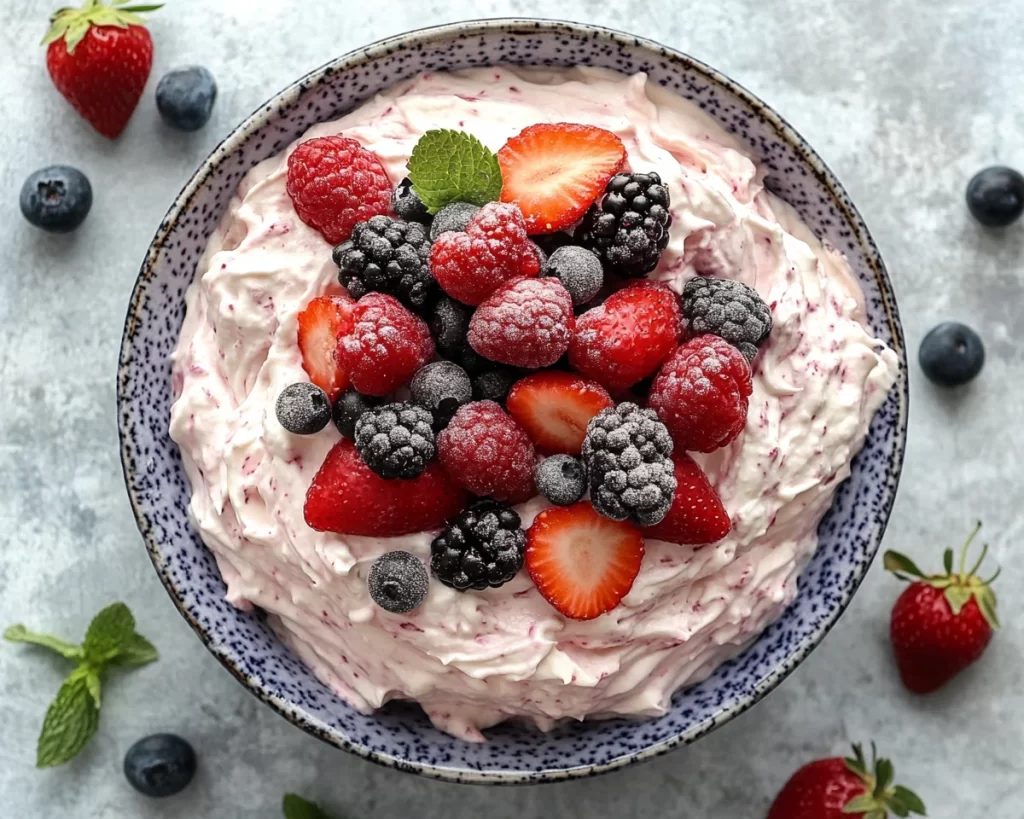 Spring Desserts: Berry Cream Cheese Dip in 5 Ingredients