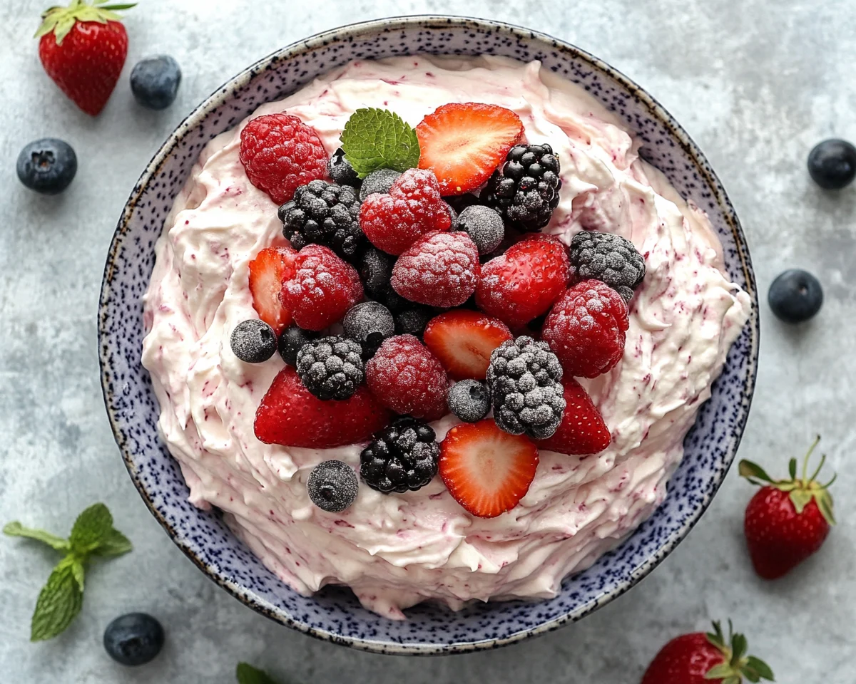 Spring Desserts: Berry Cream Cheese Dip in 5 Ingredients