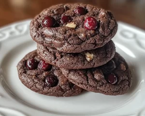 Black Forest Cookie: Dark Cocoa Cherry Melt Away Cookies in 25 Minutes