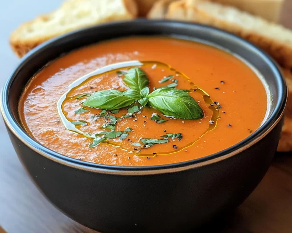 Spring Soup: Creamy Tomato Basil Soup in 20 Minutes