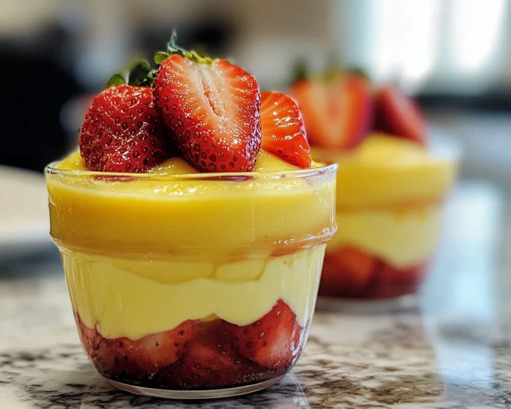 Spring Desserts: Strawberry Vanilla Custard Cups in 7 Steps