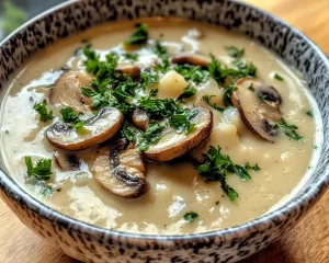 Spring Soup: Creamy Garlic Mushroom Soup in 25 Minutes