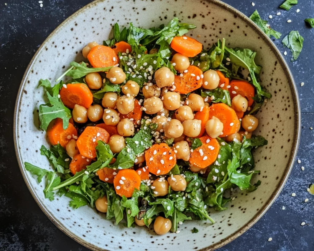 Spring Salad: Roasted Carrot and Chickpea Salad With Tahini in 25 Minutes